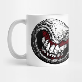 Gnarly Smiley Moon Mug